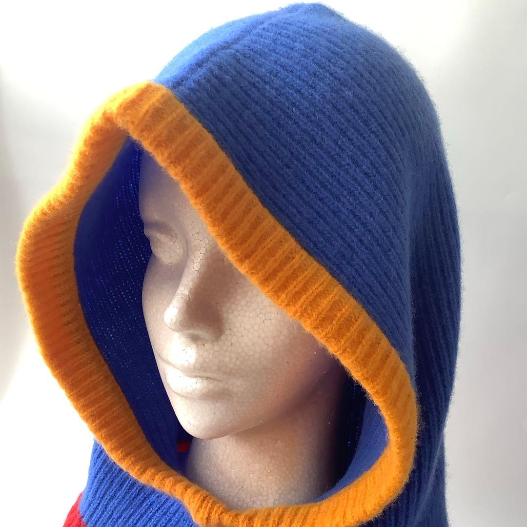 新品★ヴィヴィアンウエストウッド★リブニット バラクラバ★ブルーレッド