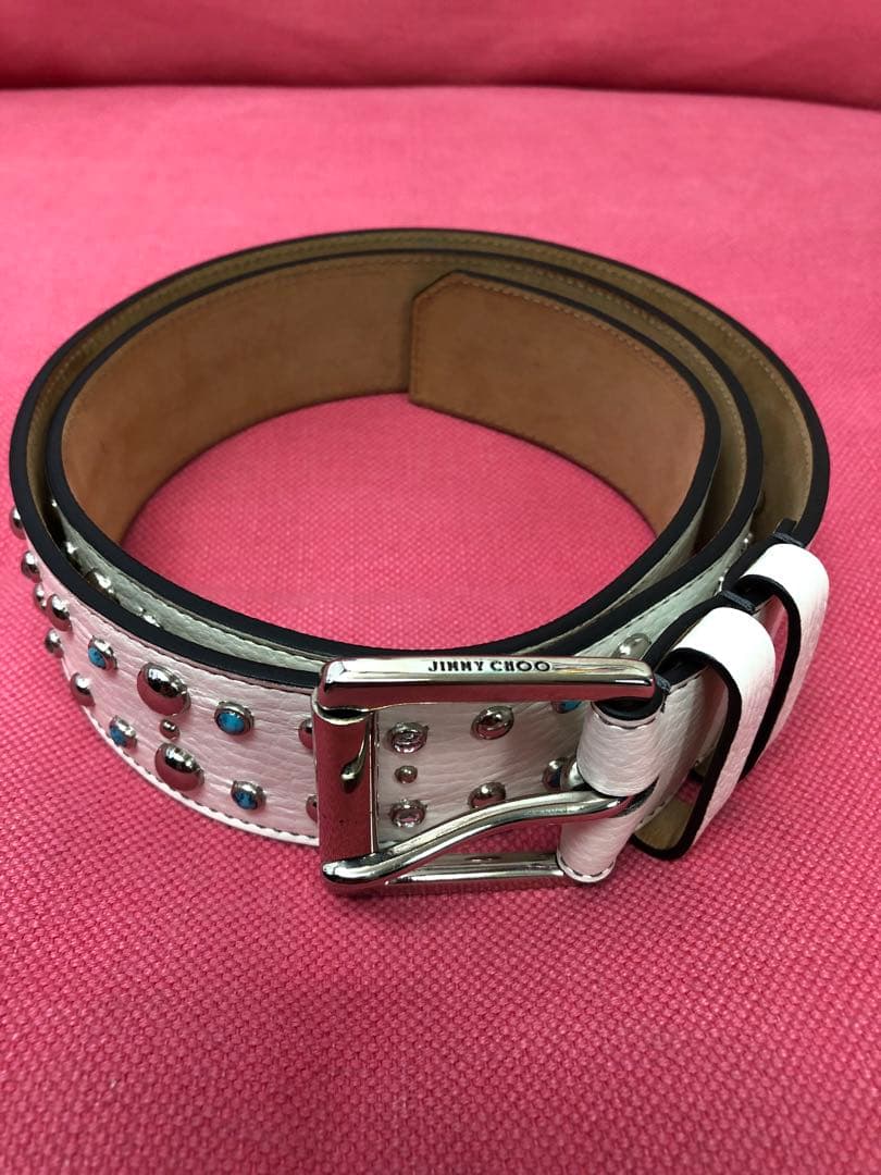 JIMMY CHOO ジミーチュウ　スタッズ付きレザーベルト