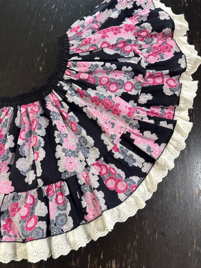 rowa's 浴衣ドレス 黒ピンク 兵児帯 地雷ギャル 姫ギャル y2k