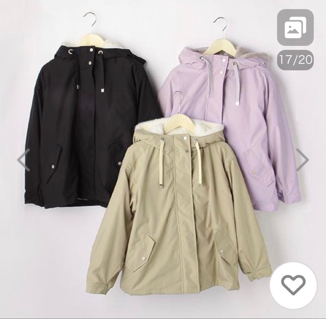 ポンポネットジュニア　長袖ボアライナーつき3WAYマウンテンパーカ160