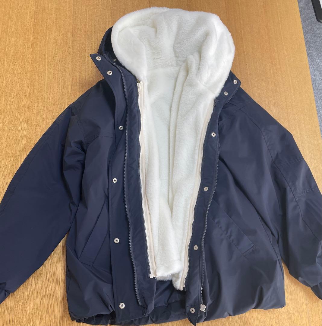 ポンポネットジュニア　長袖ボアライナーつき3WAYマウンテンパーカ160