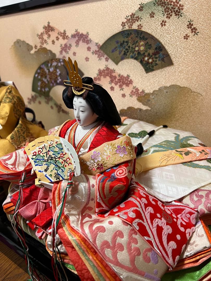 【USED】雛人形 京友禅全彩【金彩京の舞】