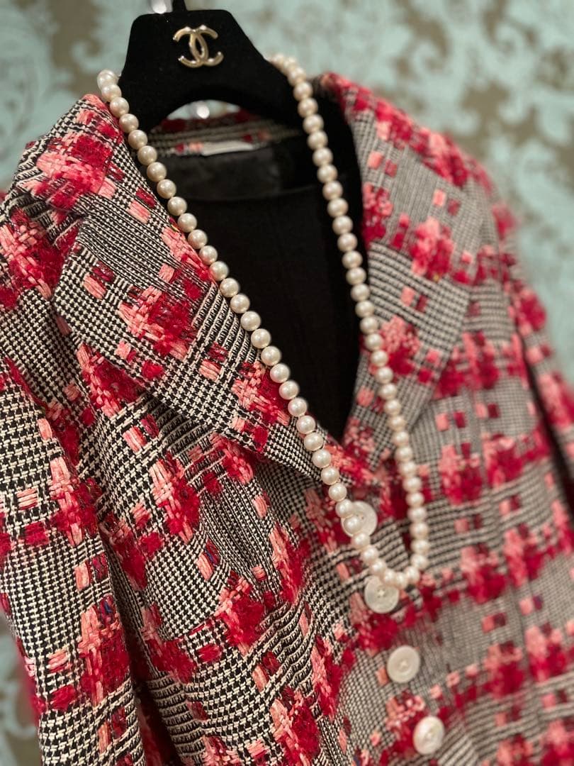 春服　RENA LANGE 華やぐ立体ツイードジャケット 卒業式　入学式