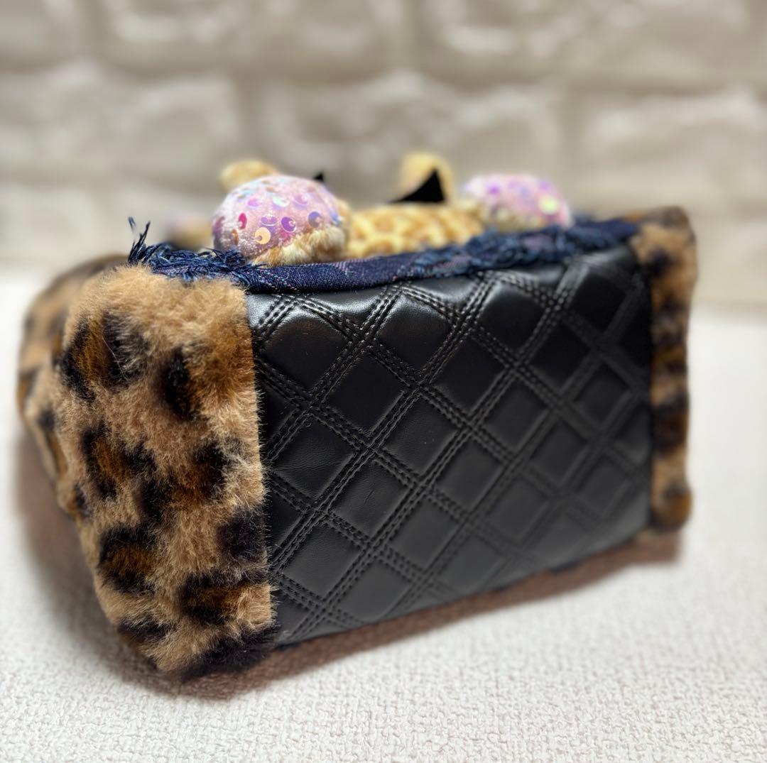 黒*こ様 コヤンイサムチョン　ハンドメイド　ミニファートートバッグ　ピンクうさち