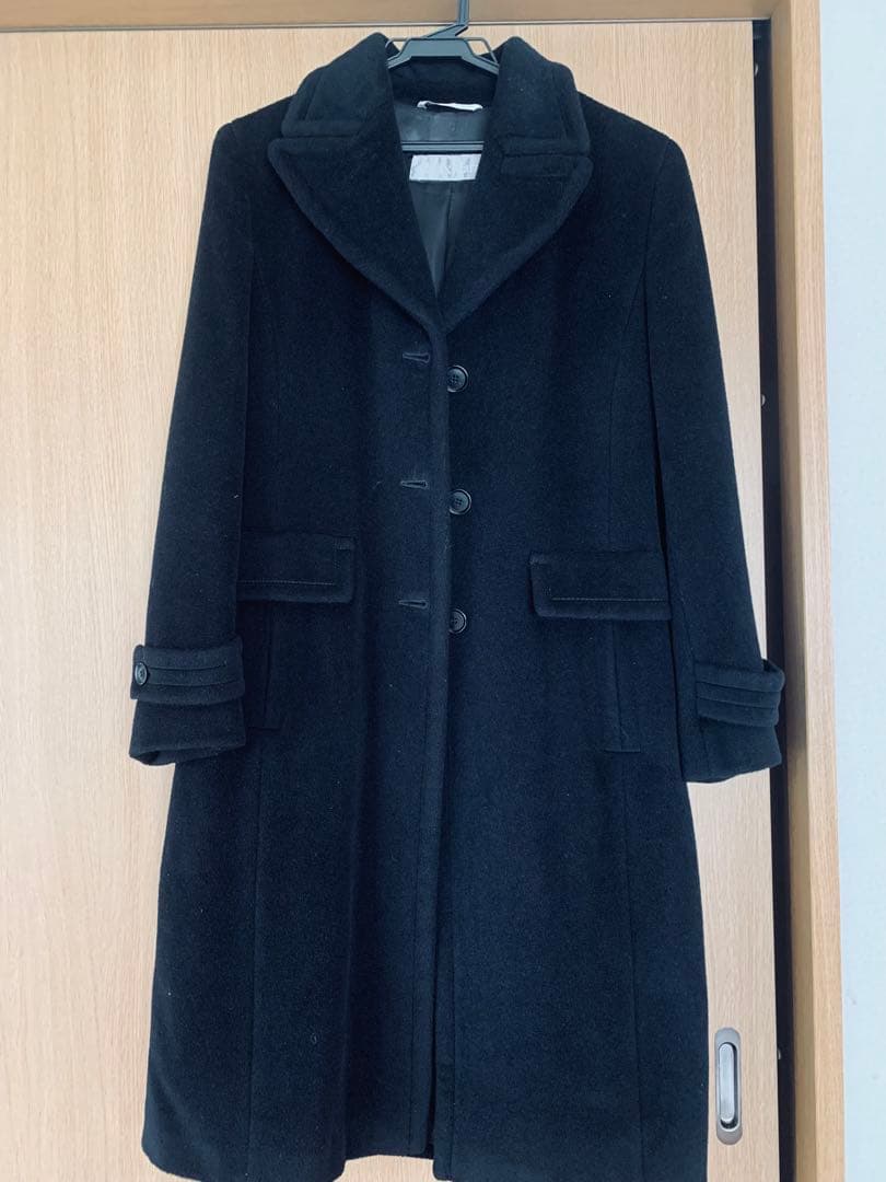 【お値段交渉可能　最終引越しの為値下げ】MaxMara ブラックウールコート