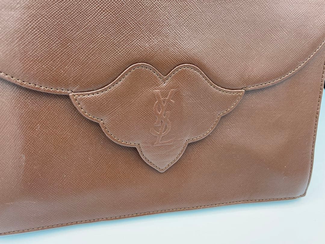 YSL ブラウン クラッチバッグ