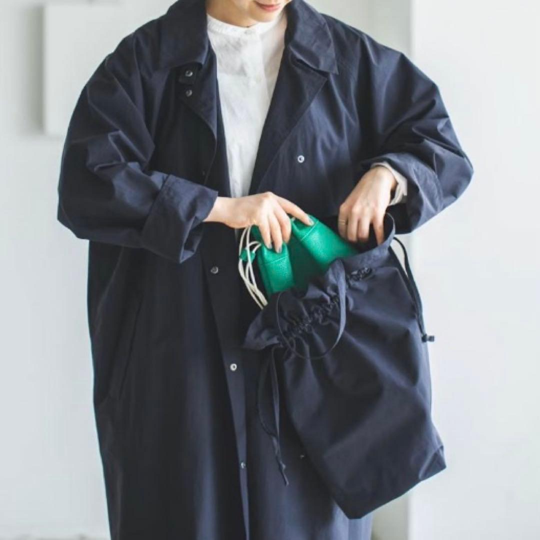 【美品】北欧暮らしの道具店　晴れの日も着たいレインコート ブラック ネイビー