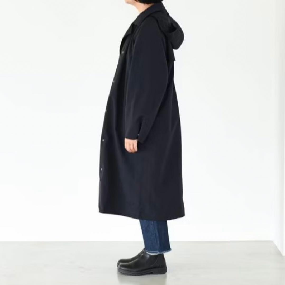 【美品】北欧暮らしの道具店　晴れの日も着たいレインコート ブラック ネイビー