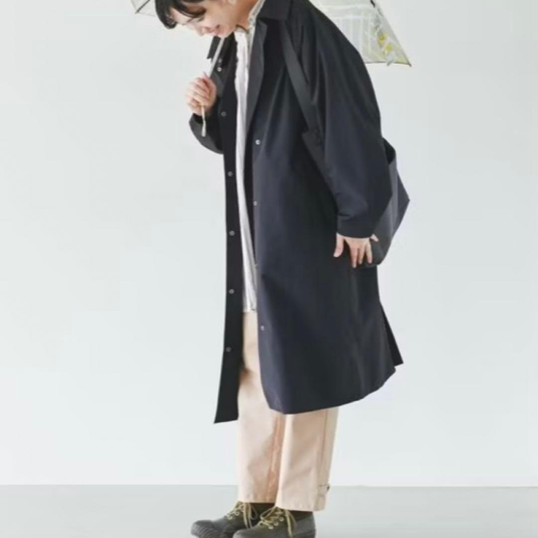 【美品】北欧暮らしの道具店　晴れの日も着たいレインコート ブラック ネイビー