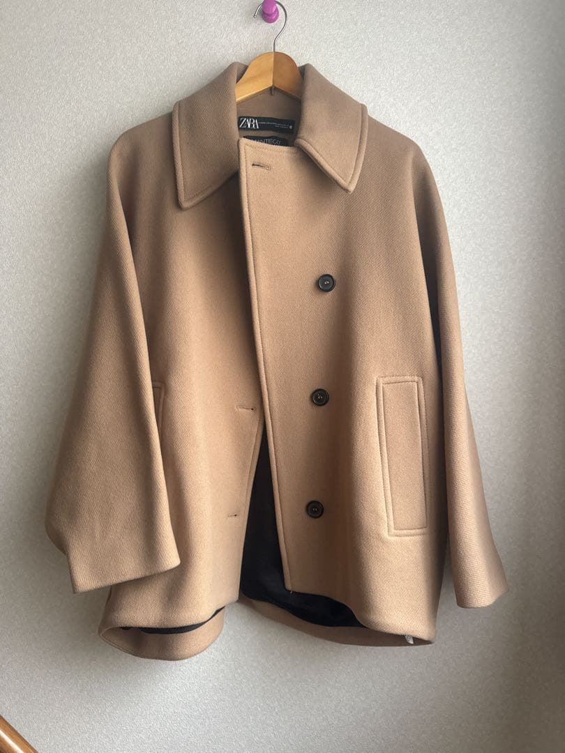 ZARA ショートウールブレンドコート　XS