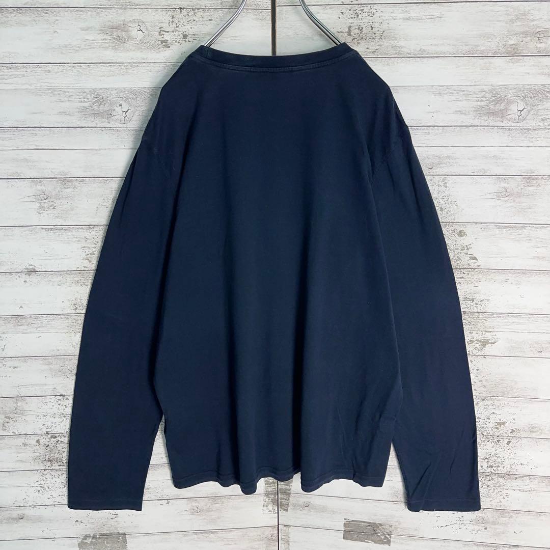 11417【美品・2XLサイズ】ルイヴィトン　ワンポイント刺繍LV長袖tシャツ