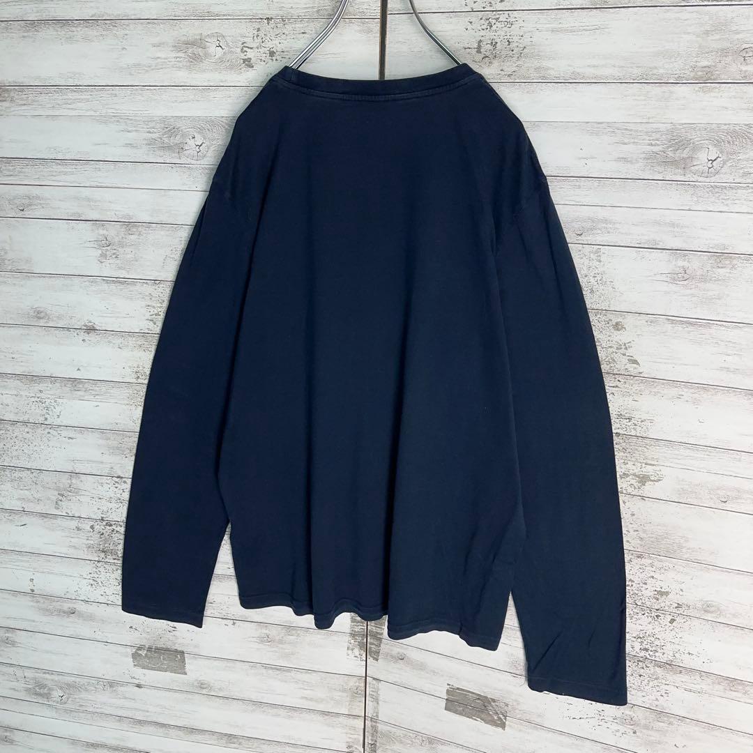 11417【美品・2XLサイズ】ルイヴィトン　ワンポイント刺繍LV長袖tシャツ