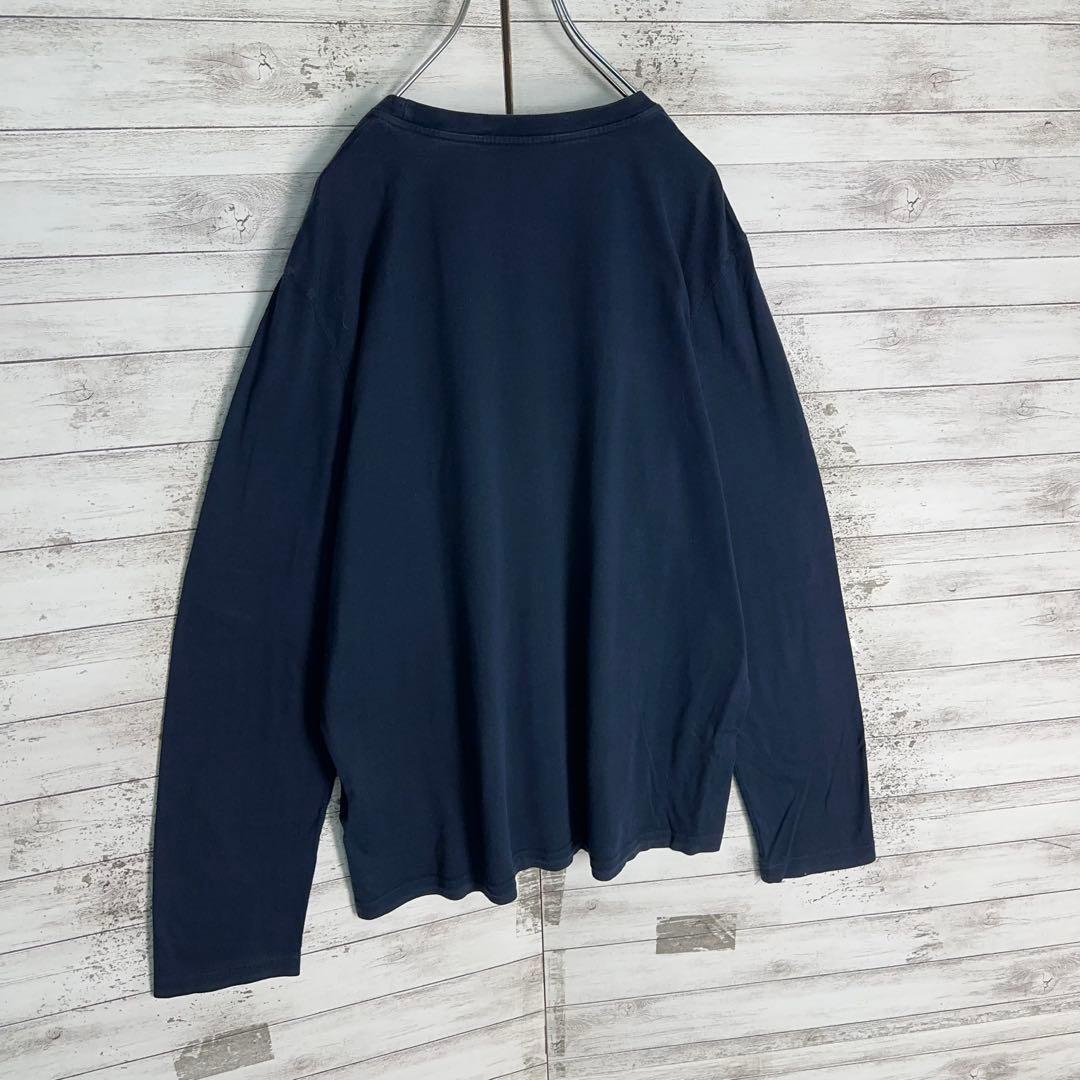 11417【美品・2XLサイズ】ルイヴィトン　ワンポイント刺繍LV長袖tシャツ