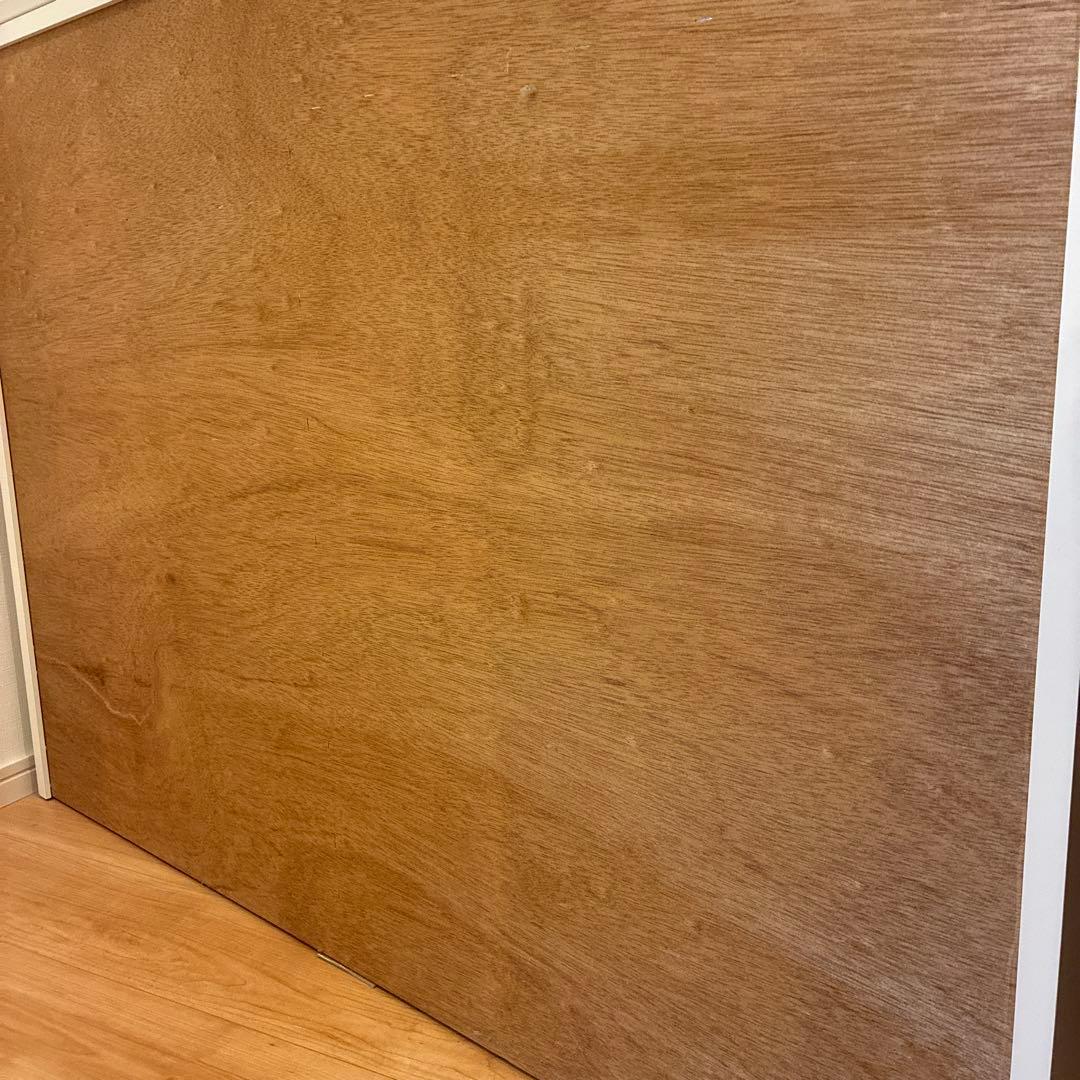 AYANOホワイト木製食器棚 スライド扉付き