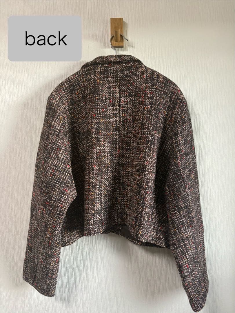 【極美品】アンティカantiqua クラシカル ツイードジャケット ショート丈