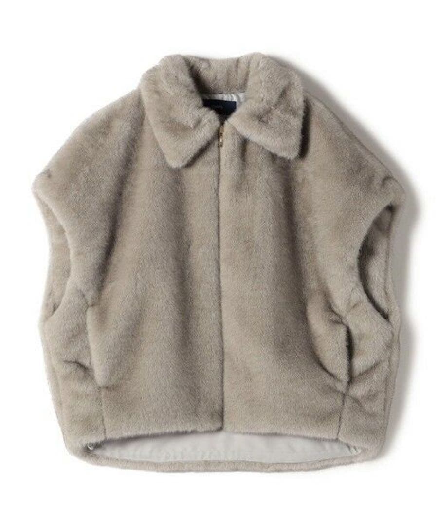 未使用　シップス グラデーション ファージップ ベスト グレー WEB限定