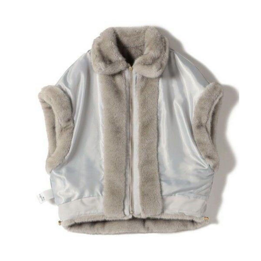 未使用　シップス グラデーション ファージップ ベスト グレー WEB限定