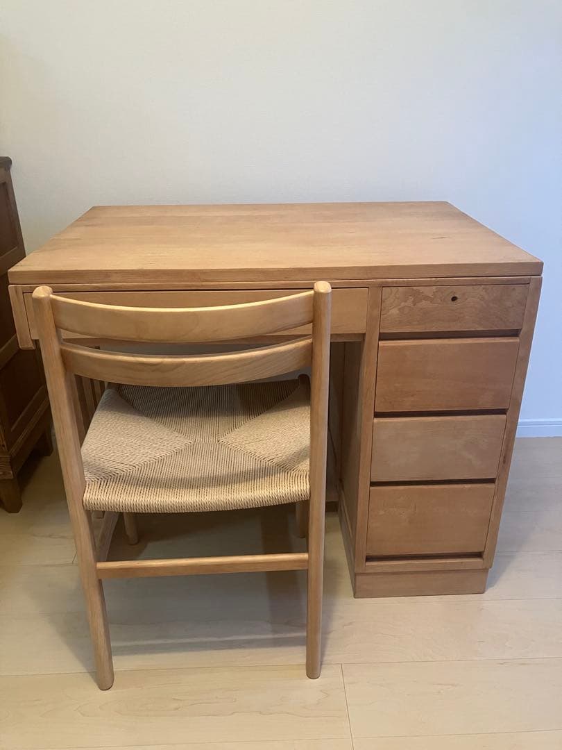 木製デスク 引き出し付き古家具ヴィンテージ　アンティークテーブル勉強机文卓骨董