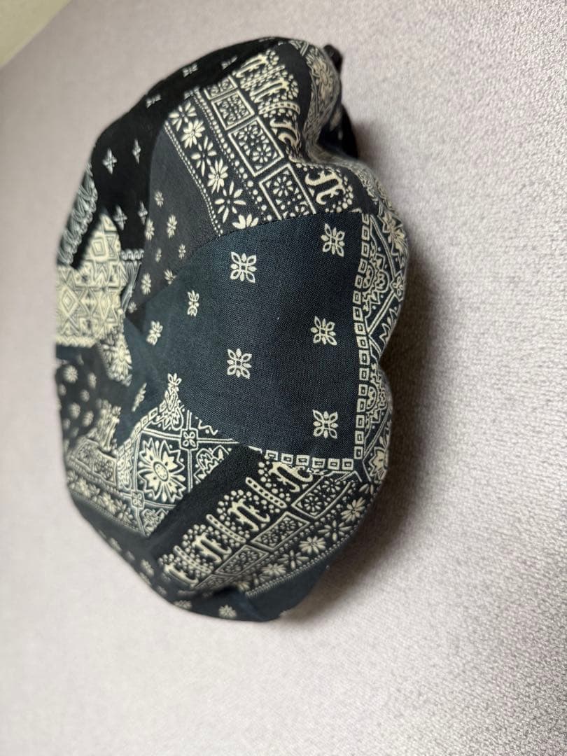 新品未使用 リバーシブル ベレー帽 黒 グラム glamb