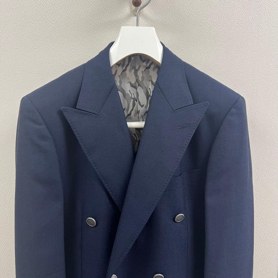 ◆イタリア生地使用　オーダーダブルジャケット　48相当