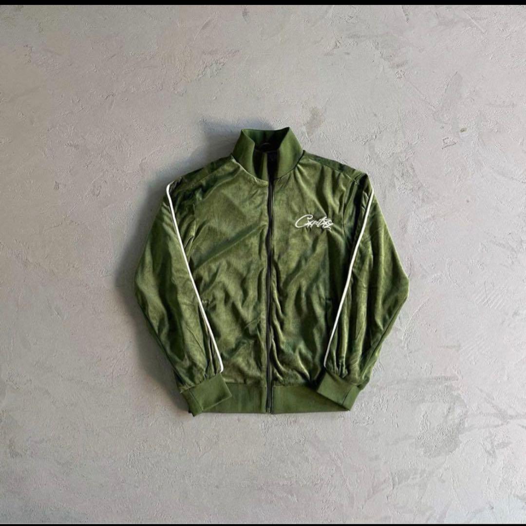 Corteiz Velour Tracksuit Green ベロア