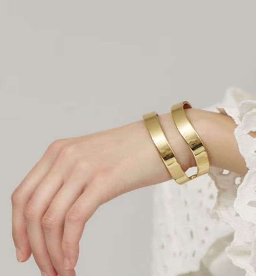 ゴールド 二連バングル