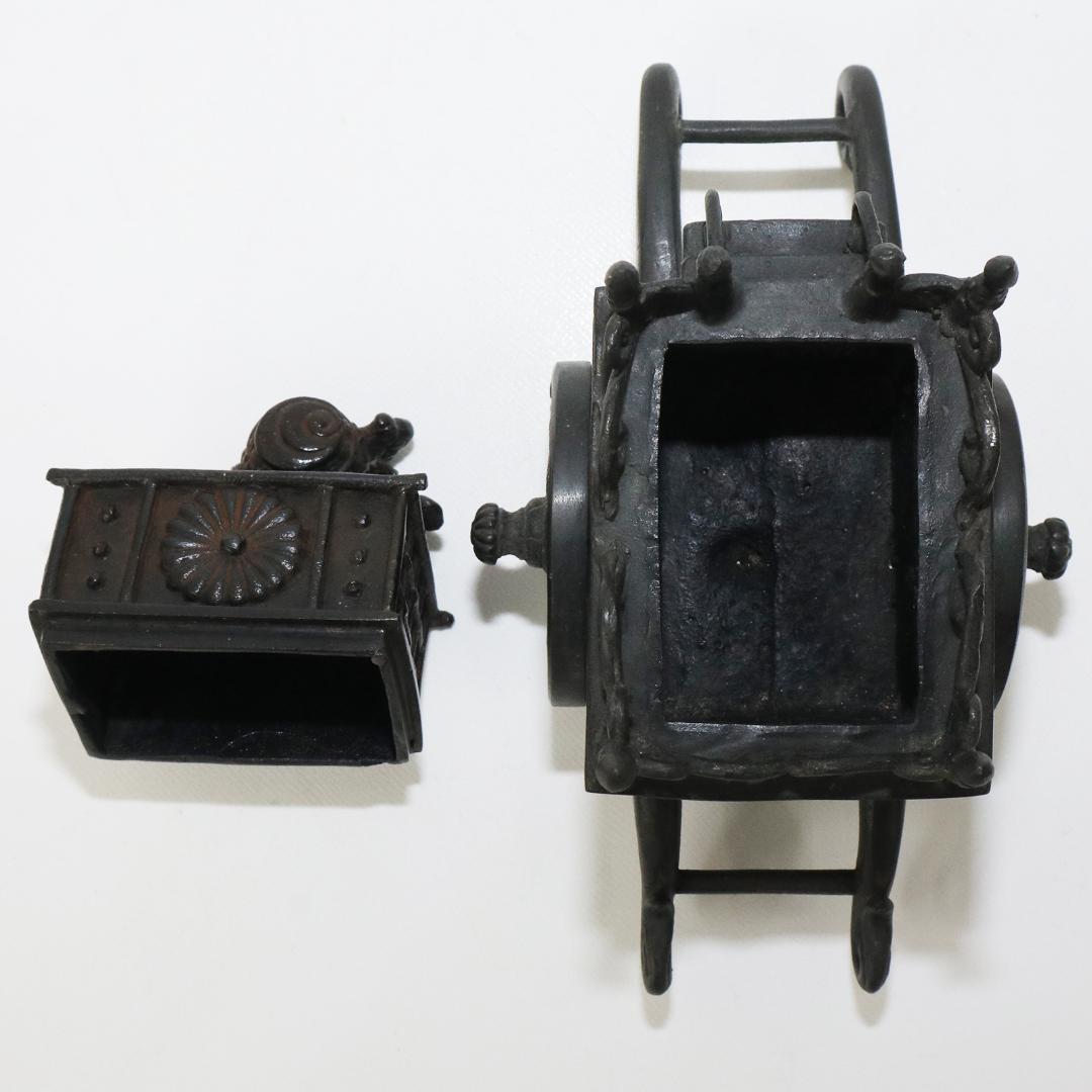 蝋型師 二上 元威 作　蝋型鋳銅　御所車香炉