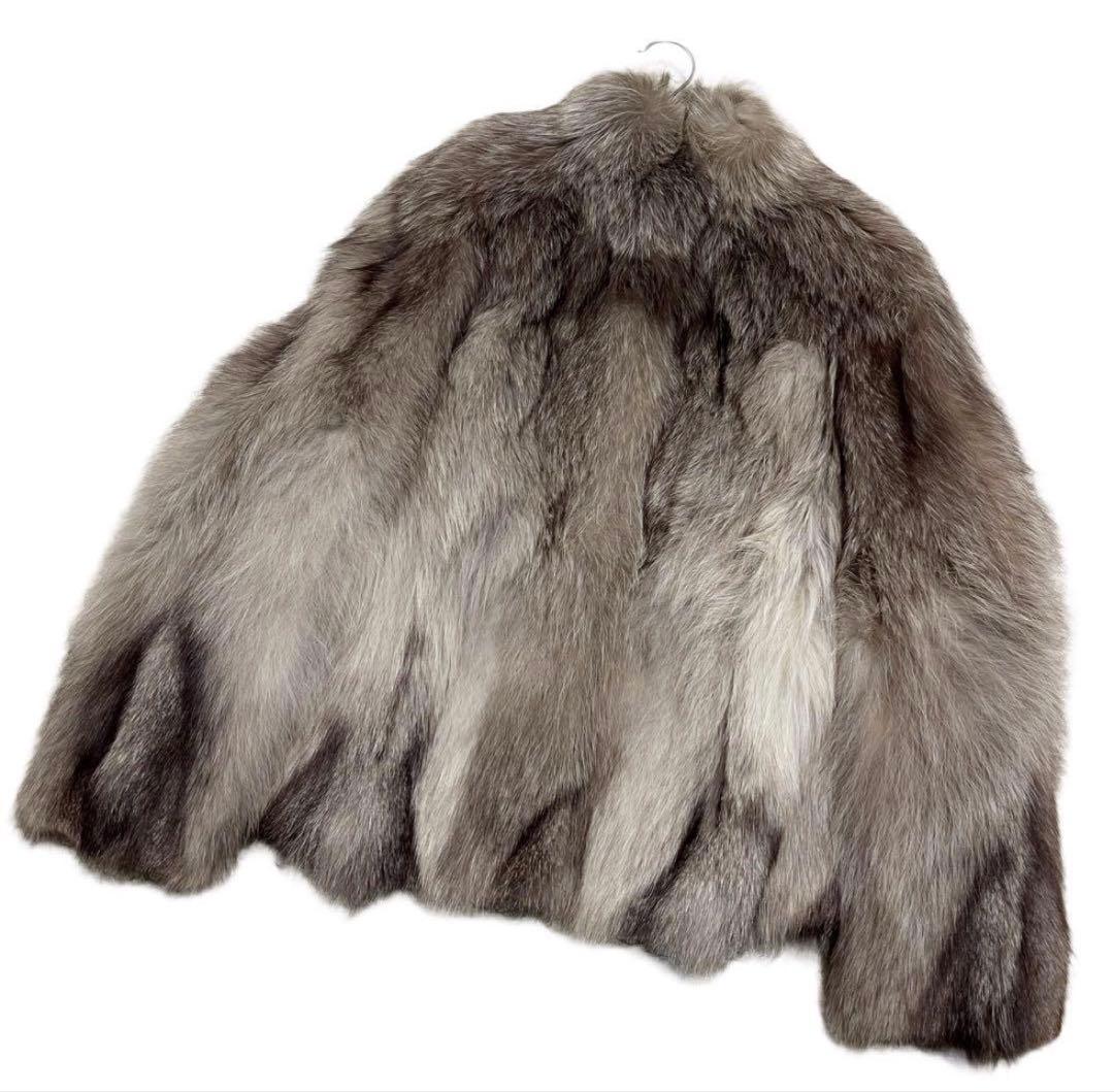 エンバ　毛皮　ファーコート　ブルーフォックス