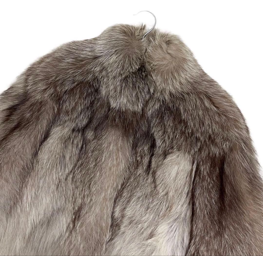 エンバ　毛皮　ファーコート　ブルーフォックス