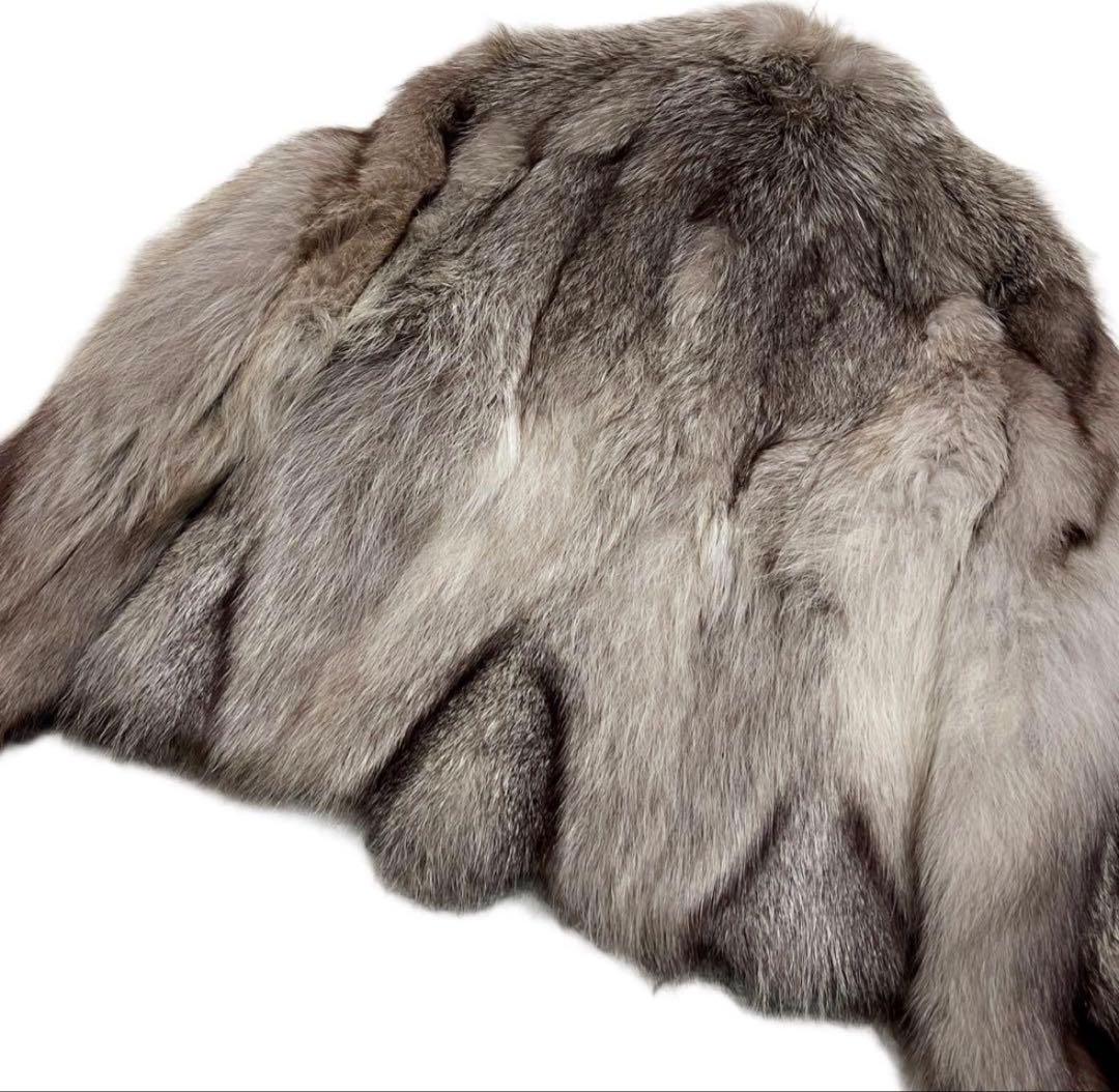 エンバ　毛皮　ファーコート　ブルーフォックス