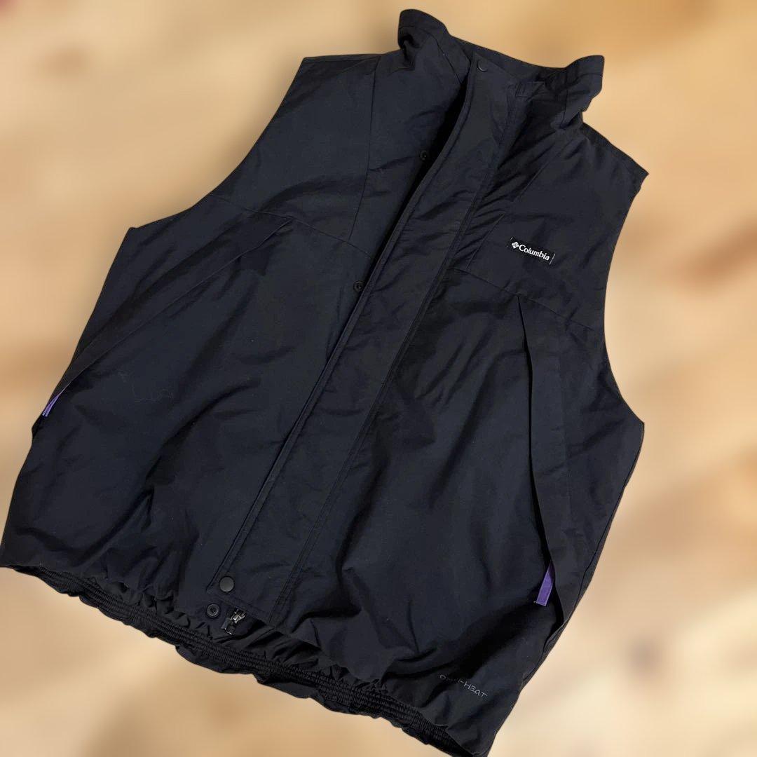 コロンビア　秋冬向け！中綿ベスト黒M ボウルトゥドーム