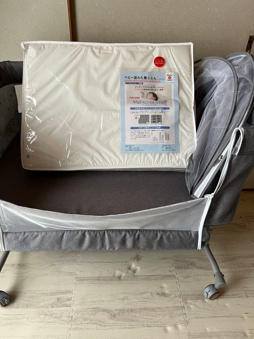 ZOOOBLY ミニベビーベッド 折りたたみ式 美品　ベビー敷布団セット
