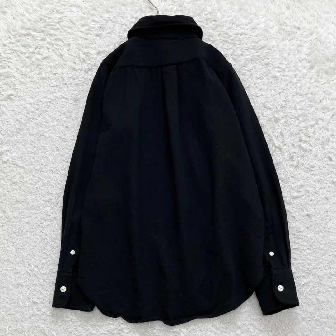 美品✨マディソンブルー ハイカラーマダムウールシャツ B刺繍 ブラック 黒 01