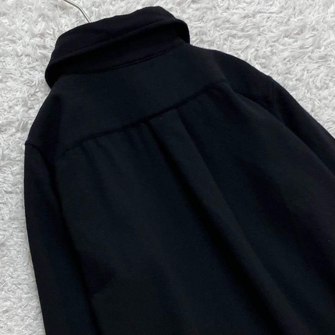 美品✨マディソンブルー ハイカラーマダムウールシャツ B刺繍 ブラック 黒 01