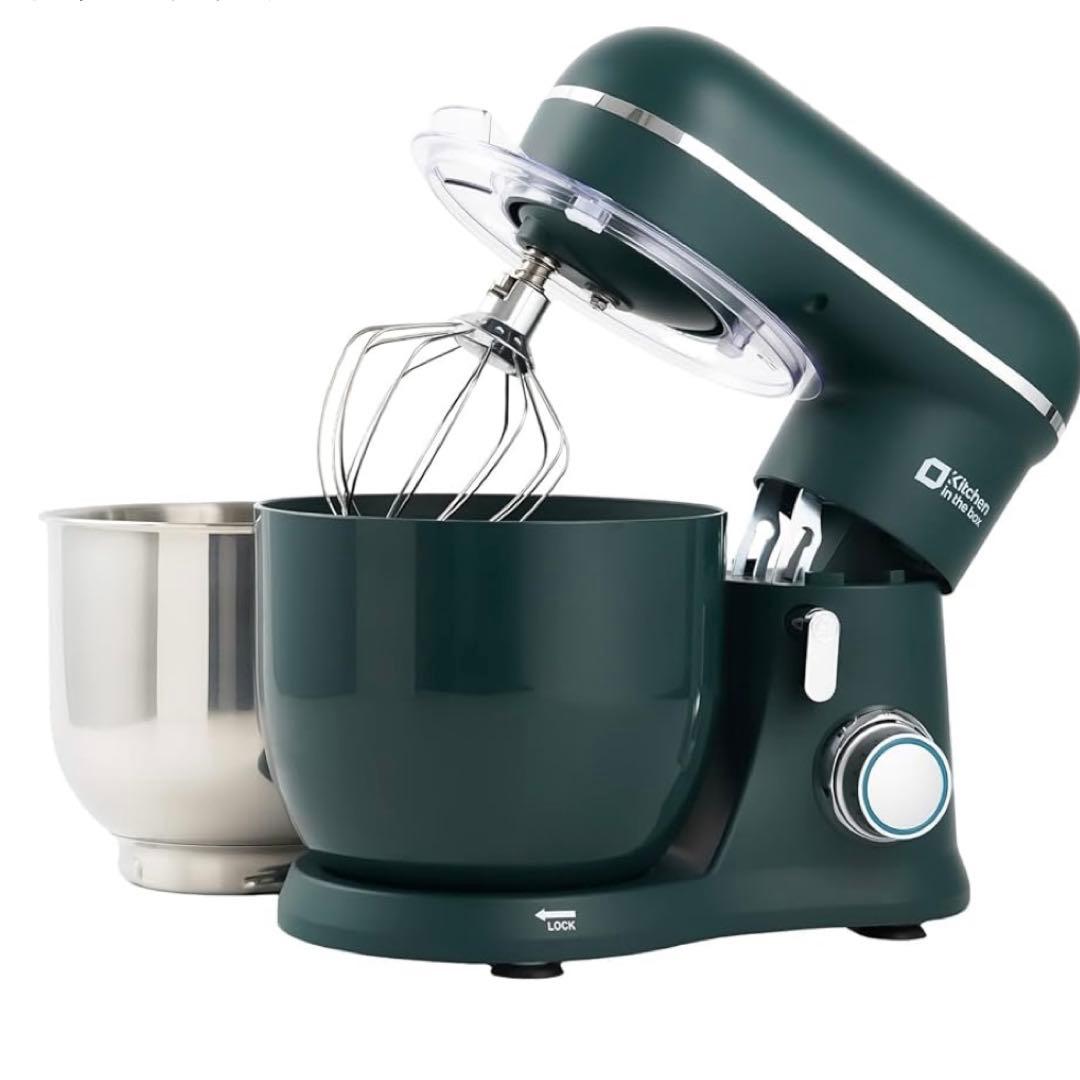 スタンドミキサー ダブルボウル 大容量 卓上ミキサー 10段階調節 多機能