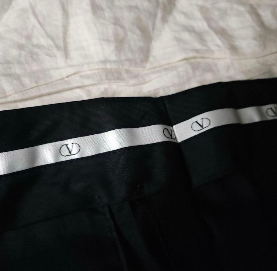 レア 80~ VALENTINO 2タック ワイドスラックス 黒 OPTIジップ