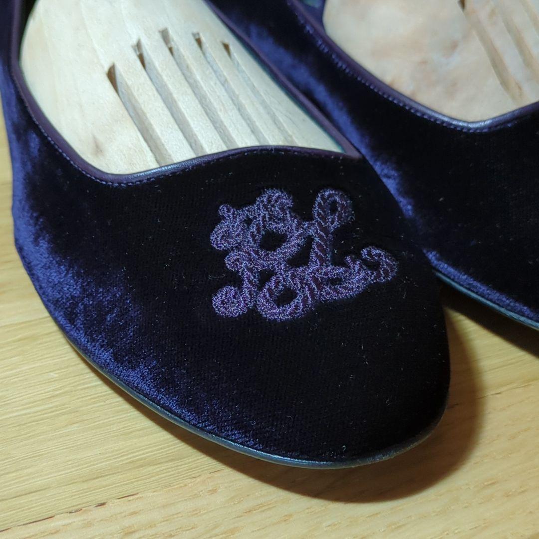 美品★ラルフローレン バレエ　フラットシューズ パンプス 紫