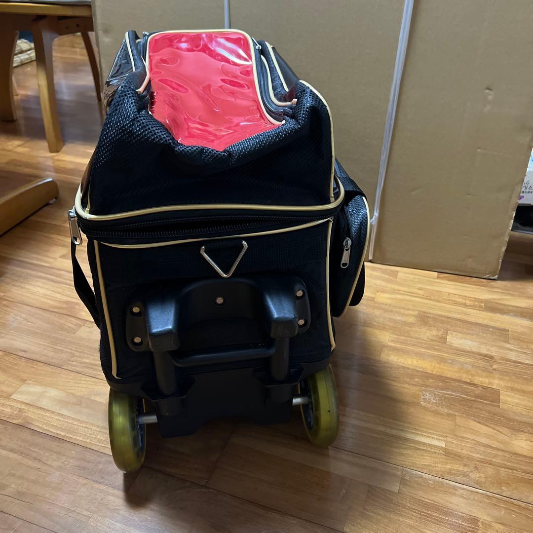 ボウリング用バッグ 赤と黒 dexter デクスター キャスター付き