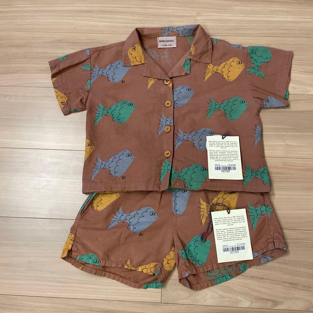 BOBO CHOSES 魚柄セットアップ　2-3y 98cm