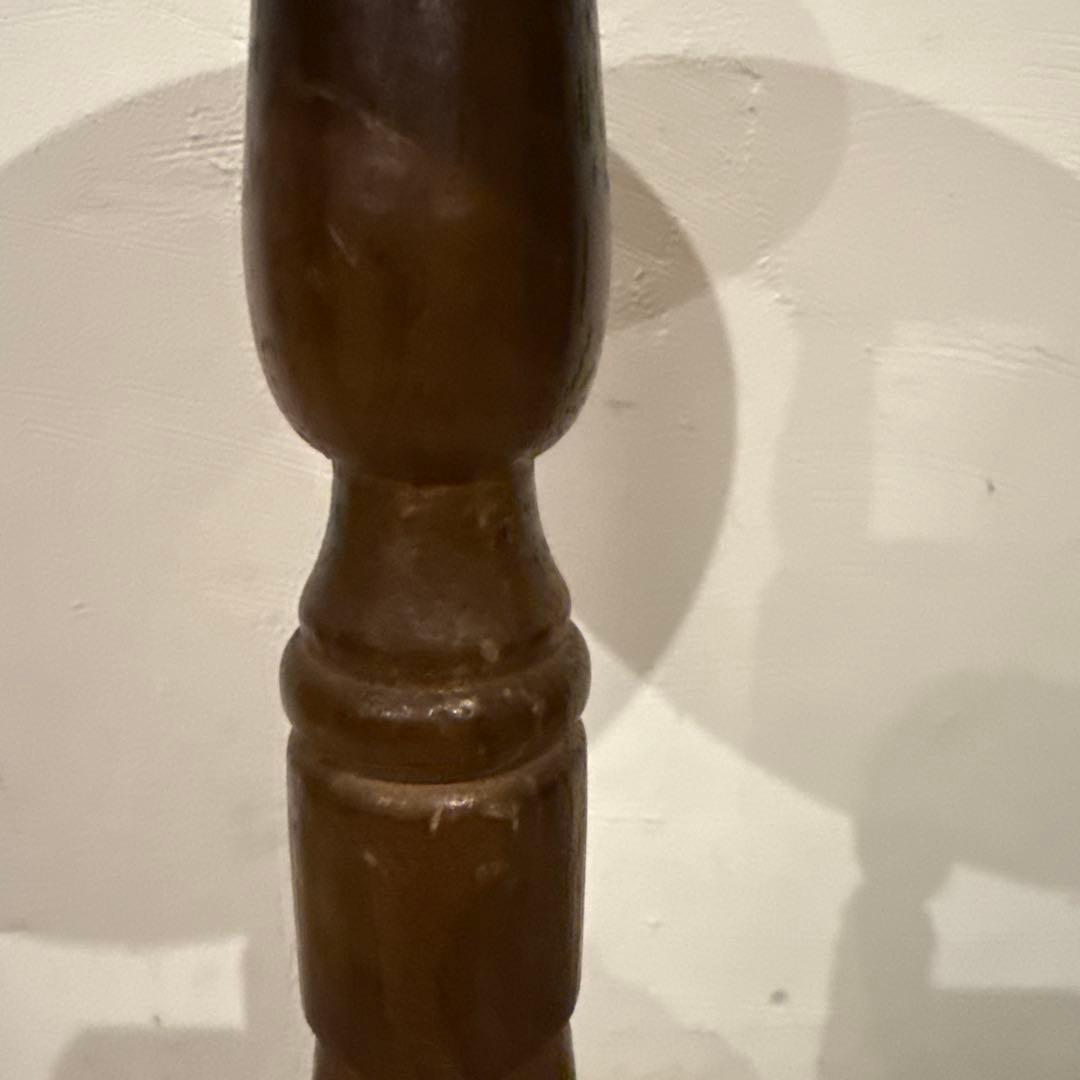 ヴィンテージ　木製サイドテーブル　ラウンド　花台 1