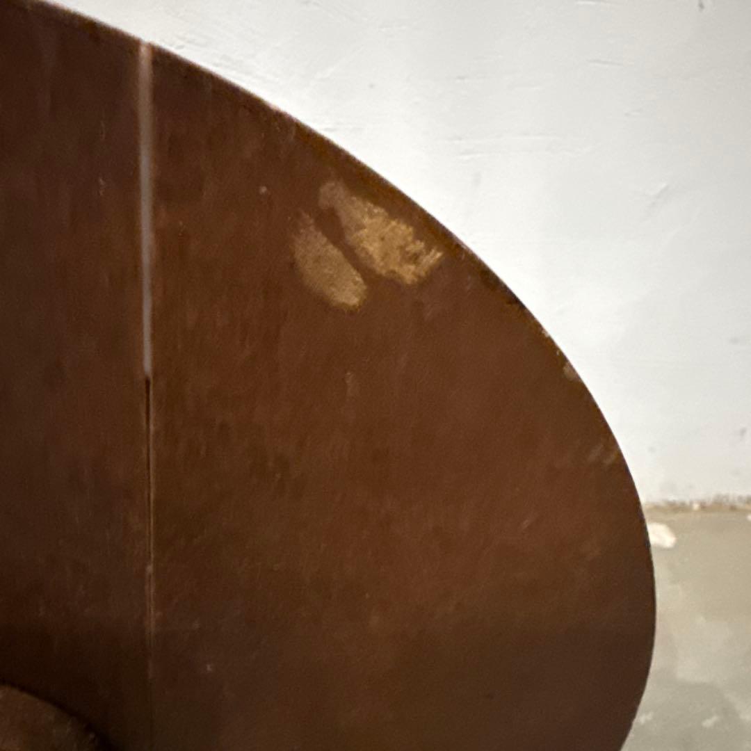 ヴィンテージ　木製サイドテーブル　ラウンド　花台 1