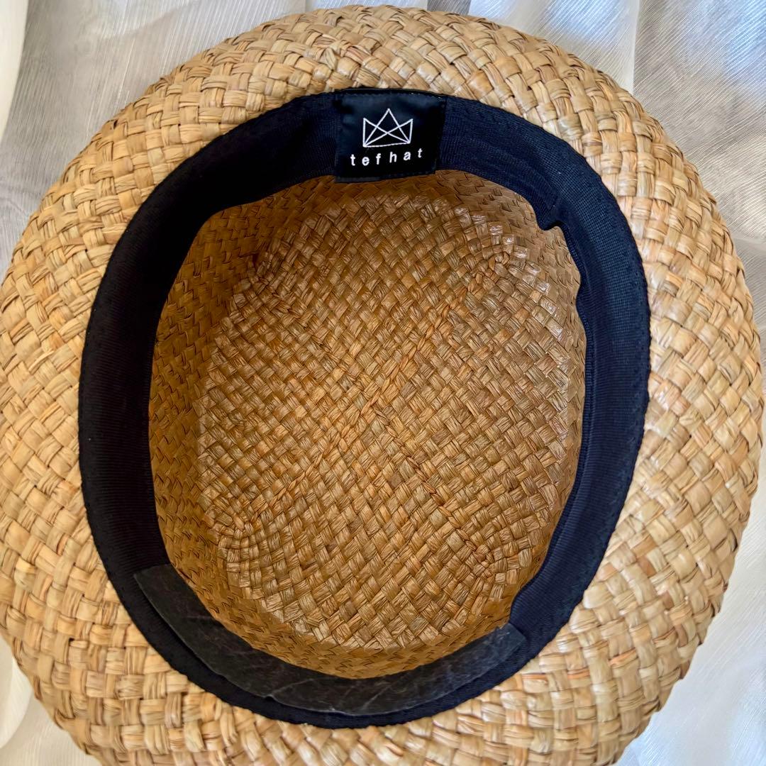 帽子作家tefhatカンカン帽麦わら帽子試着のみ