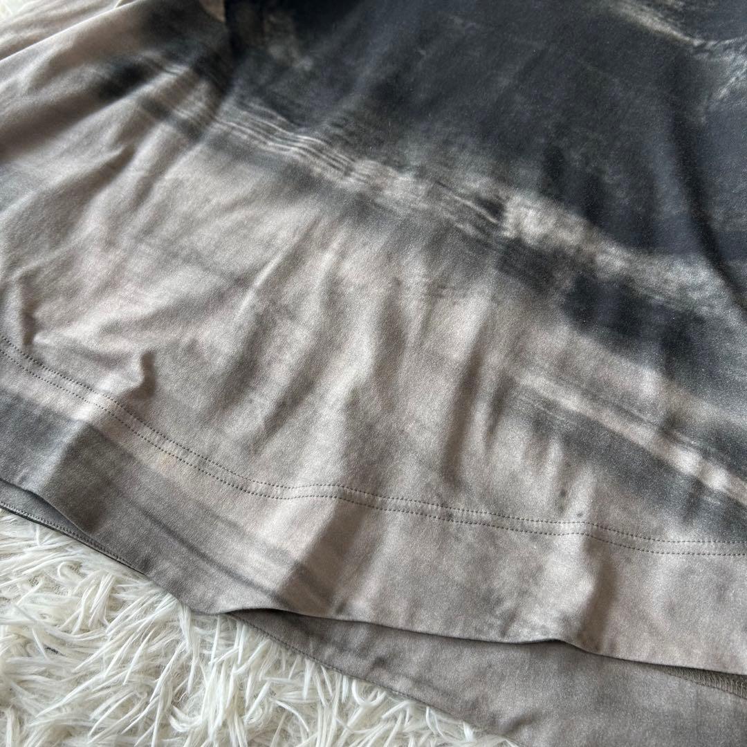 芽風　センソユニコ　ペイントプリント　カットソー　変形　ゆったり　ブラック