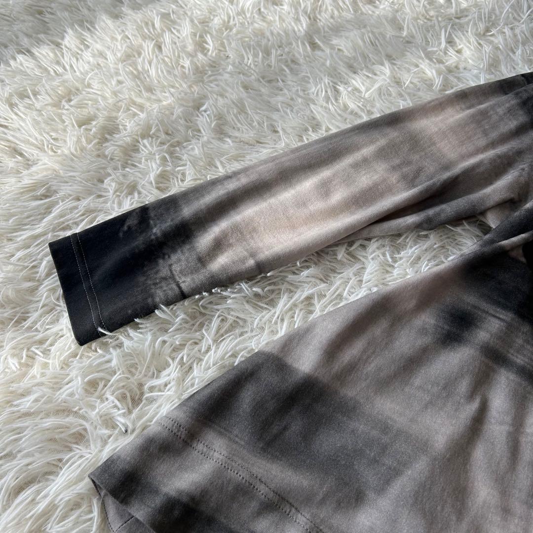 芽風　センソユニコ　ペイントプリント　カットソー　変形　ゆったり　ブラック