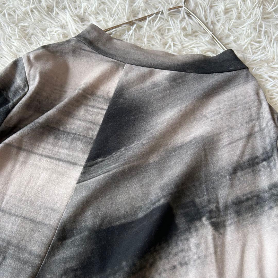 芽風　センソユニコ　ペイントプリント　カットソー　変形　ゆったり　ブラック