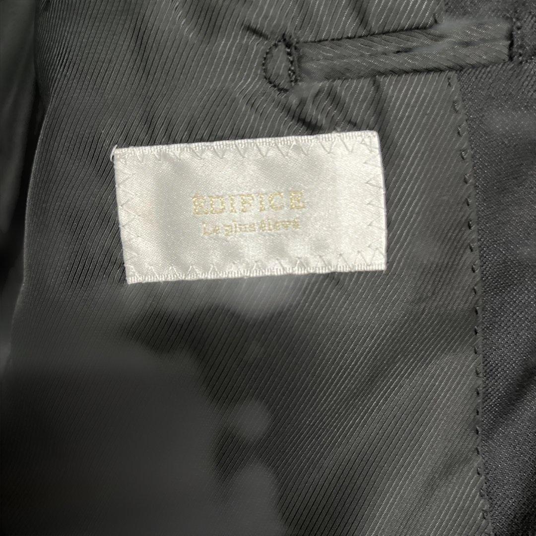 エディフィス ビジネススーツ ブラック　シルク　サイズ48