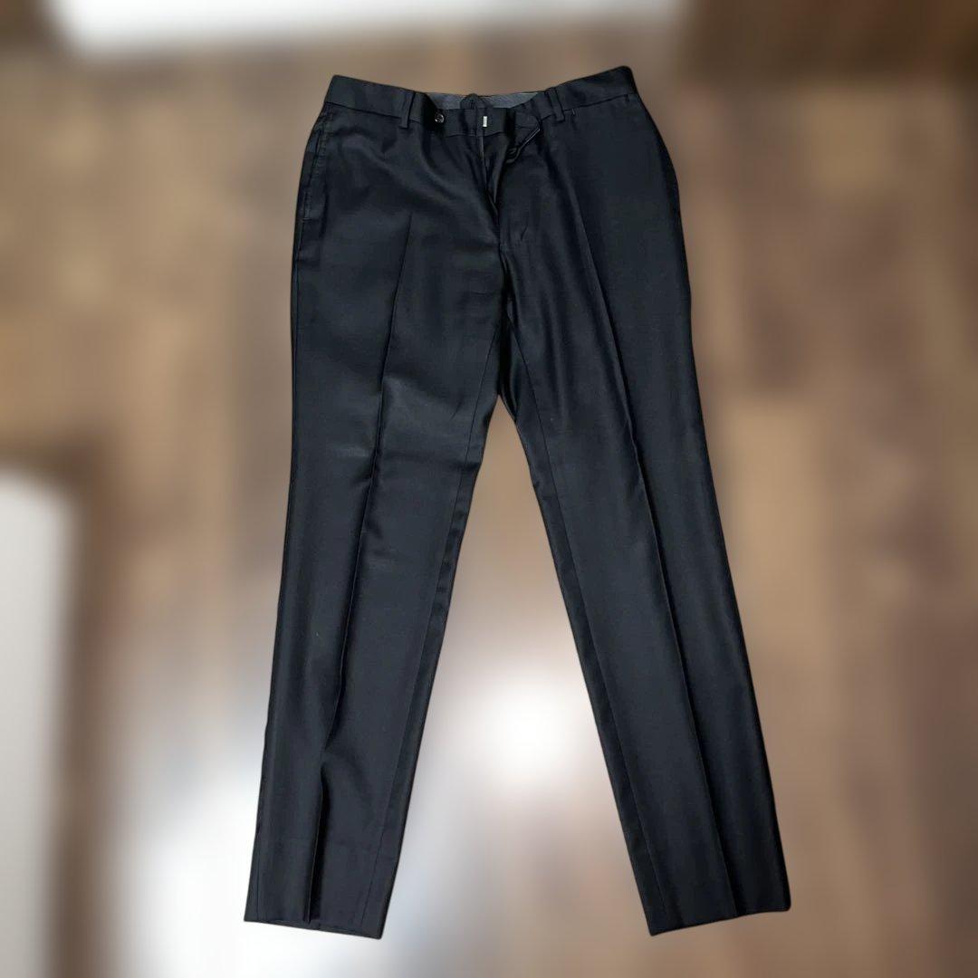 エディフィス ビジネススーツ ブラック　シルク　サイズ48