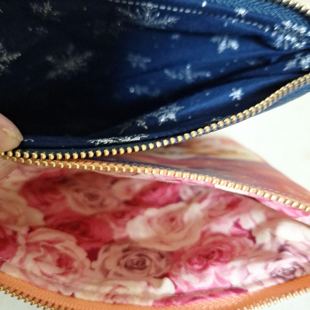 激レアポメラニアンパネル生地　ハンドメイド　フラットポーチ　まちなしバッグ