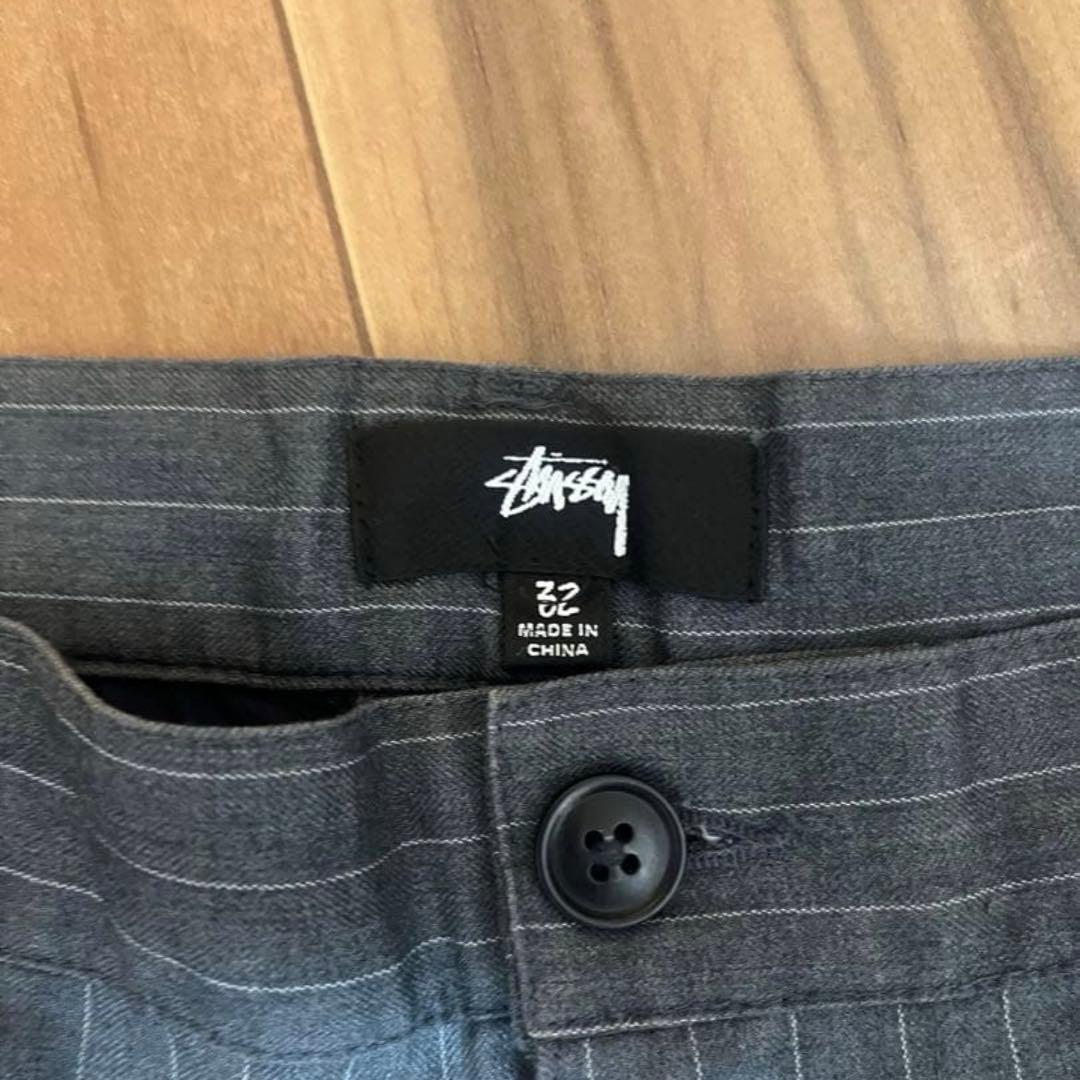 パンツ STUSSY STRIPED VOLUME PLEATED TROUSER 32