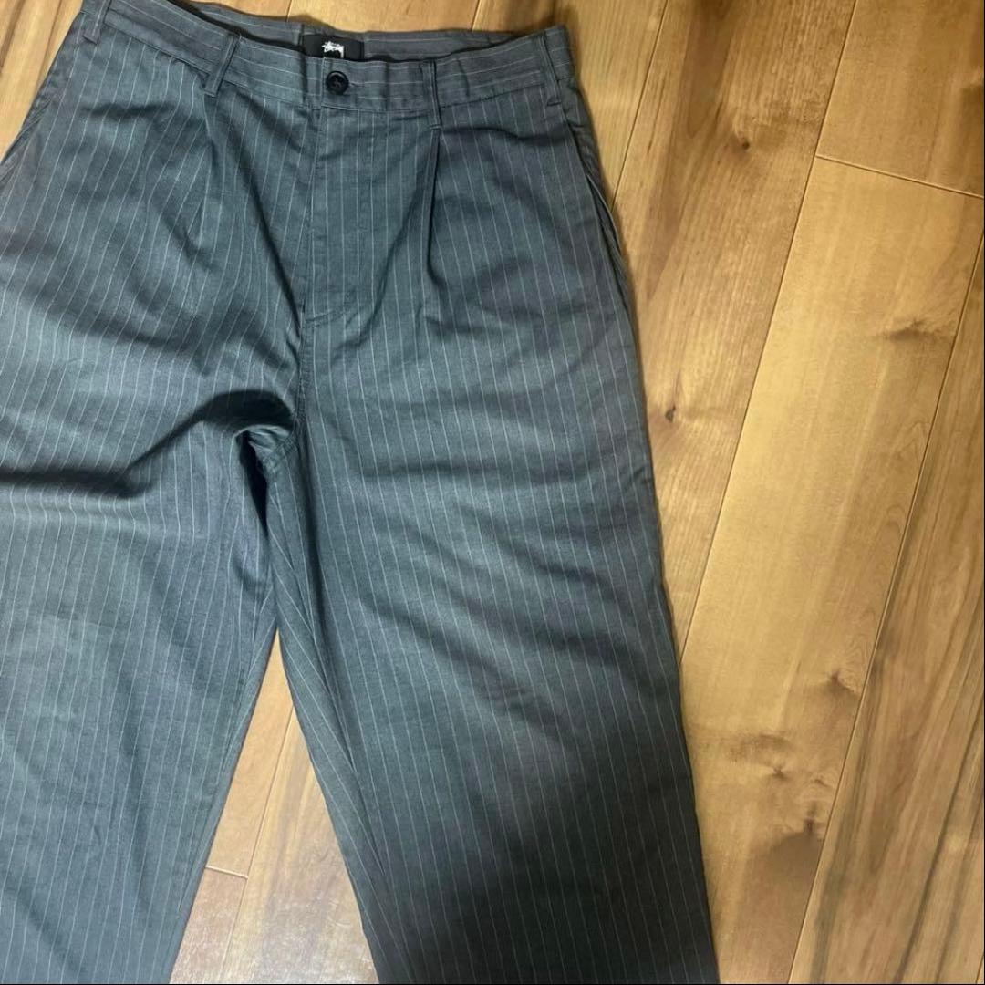 パンツ STUSSY STRIPED VOLUME PLEATED TROUSER 32